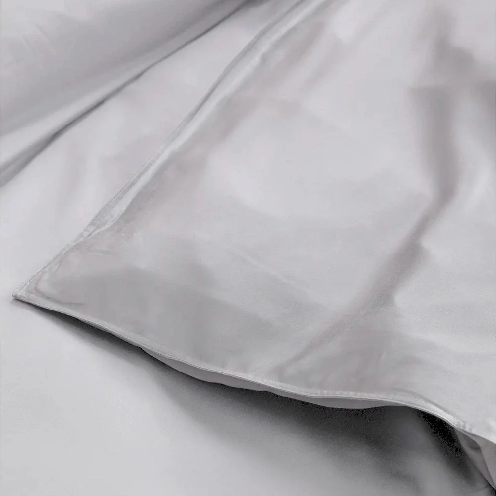 Quince Bamboo Duvet Cover Full/Queen Size Light Gray DUVET COVER ONLY